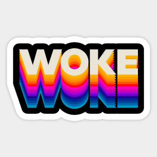 4 Letter Words - Woke Sticker